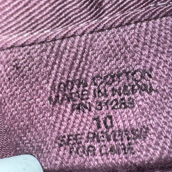 Reworked Vintage “Purple Provisions” Hand-Dyed Pleated Wide Leg Chino Shorts 10 - Picture 7 of 7